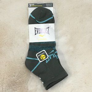 Everlast Performance | Women's Microfiber Quarters Socks | Size 9-11 | 3 Pack